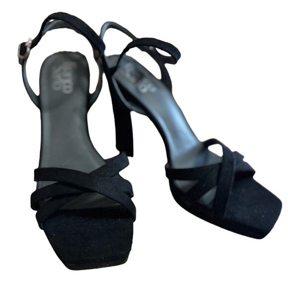 Franco Sarto NWOB Damilis Platform Sandal Heels In Black Size 6.5 - Picture 2 of 7
